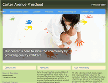 Tablet Screenshot of carteravenuepreschool.org